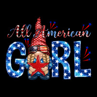 All American Girl With Gnome Heavy Core Tee | Teevron
