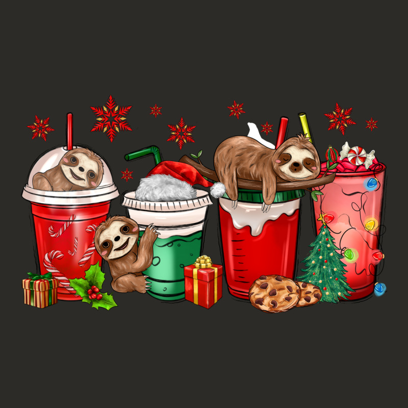 Christmas Sloth Coffee Cups Heavy Core Tee by MaliasSmallBusiness | Teevron