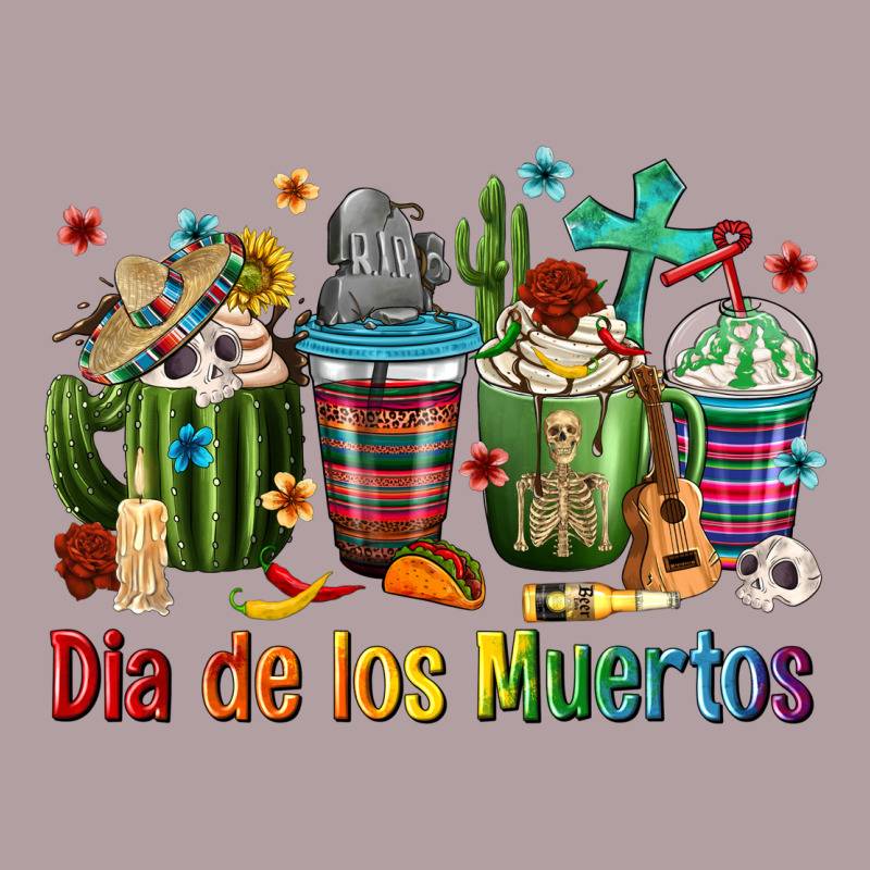 Mexican Dia De Los Muertos Coffee Cups Vintage Hoodie by texasbilliewilder | Teevron