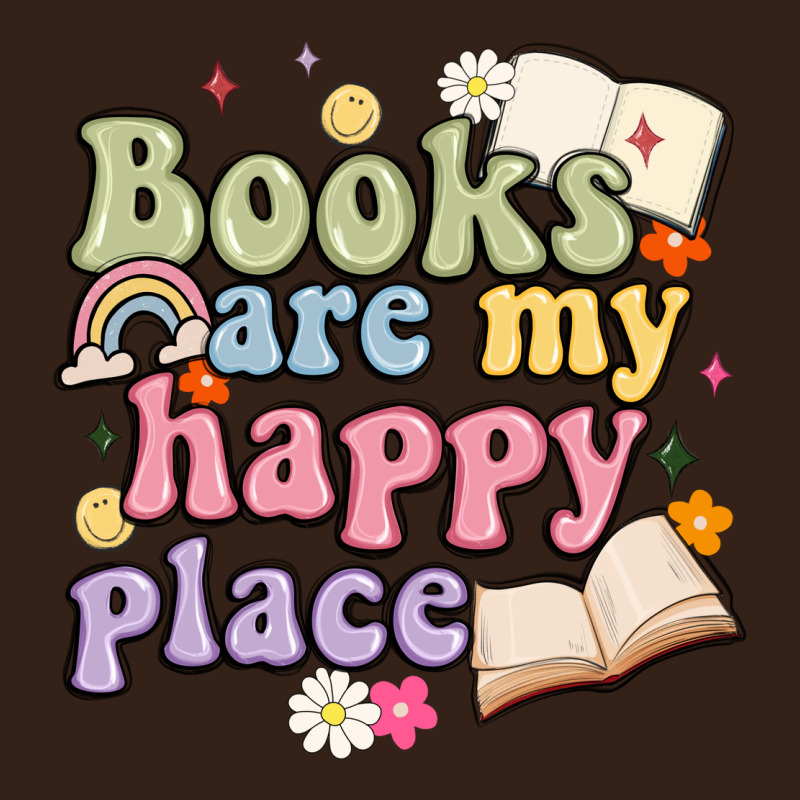 Books Are My Happy Place Heavy Core Tee by MaliasSmallBusiness | Teevron