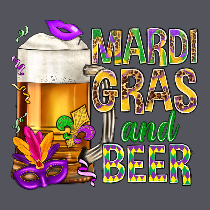 Mardi Gras And Beer Vintage Hoodie by NancyCooperArtShop | Teevron