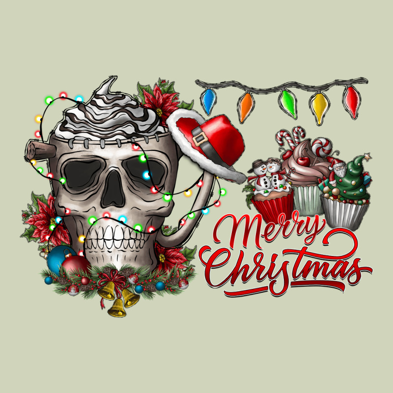 Merry Christmas  Skull Heavyweight Hoodie by CowhideDigitalArt | Teevron
