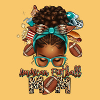 American Football Mom Afro Messy Bun Vintage Hoodie | Teevron