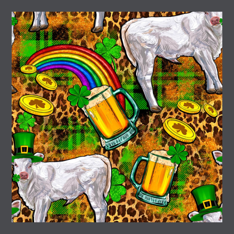 St. Patricks Cow With Rainbow And Beer Seamless Zipper Hoodie by FaDigitalArtStudio | Teevron