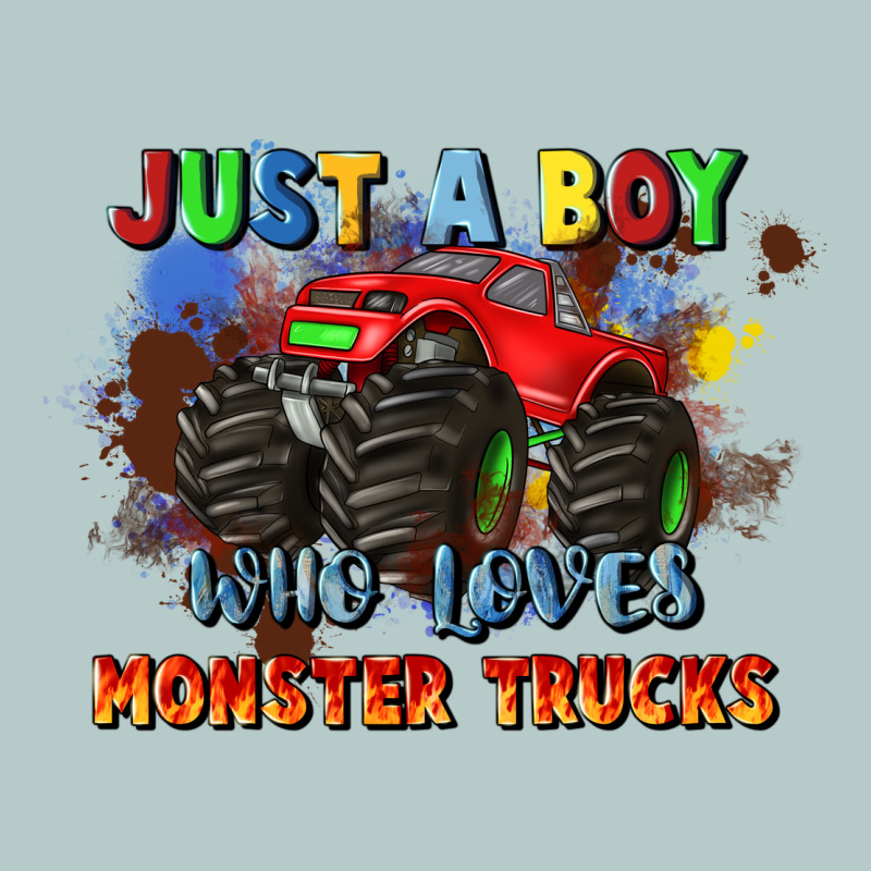 Just A Boy Who Loves Monster Trucks Heavy Core Tee by JahusDesignShop | Teevron