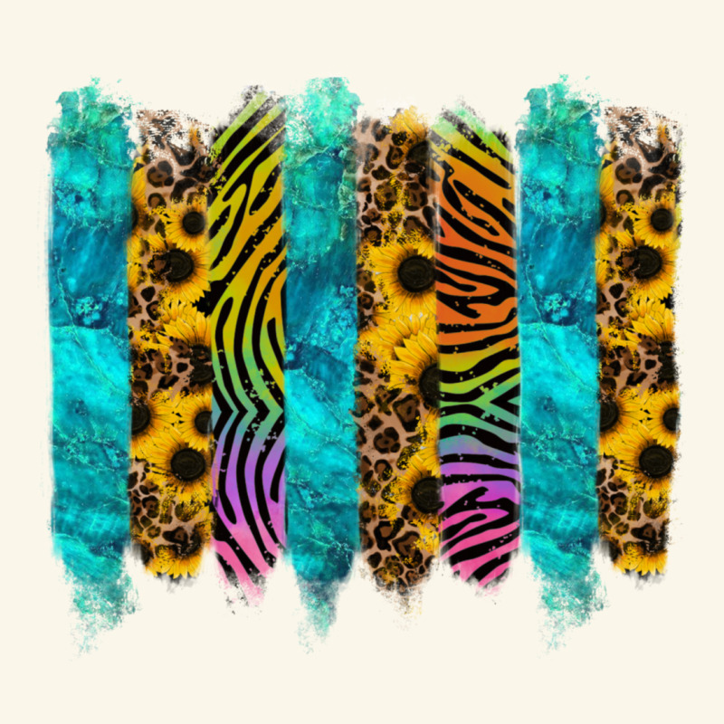 Turquoise Leopard Sunflowers Colorful Premium Hoodie by RanaPortraitStore | Teevron