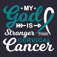 My God Is Stronger Than Cervical Cancer Awareness Warrior Vintage Tee | Teevron