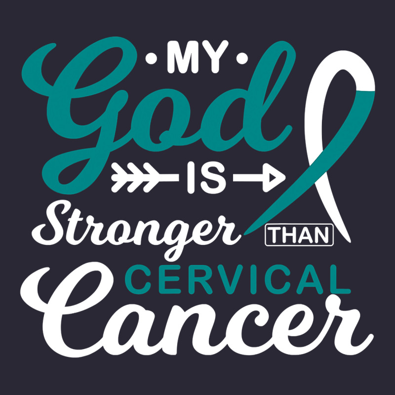 My God Is Stronger Than Cervical Cancer Awareness Warrior Vintage Tee by longCreatives | Teevron