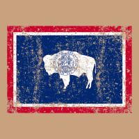 State Of Wyoming Flag Fun Vintage Retro Fall Hiking Vintage Tee | Teevron