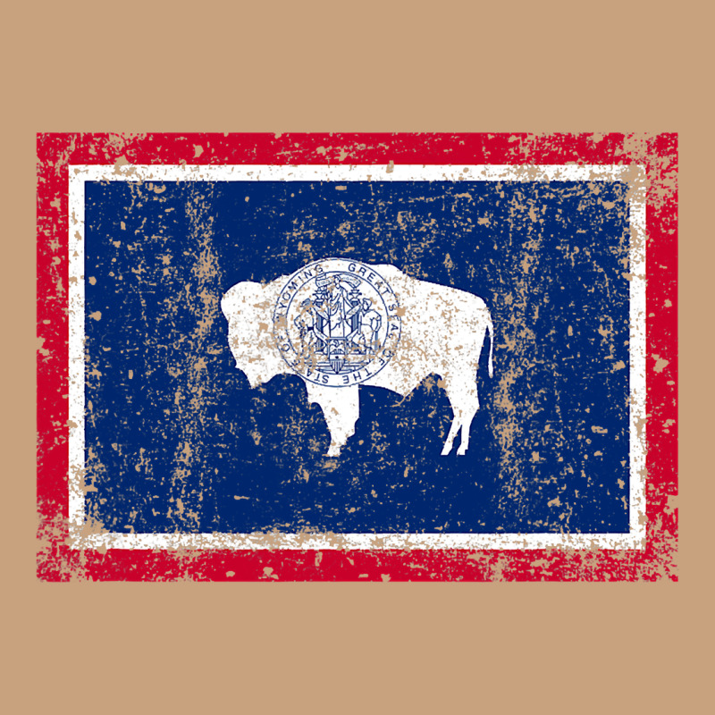 State Of Wyoming Flag Fun Vintage Retro Fall Hiking Vintage Tee by longCreatives | Teevron