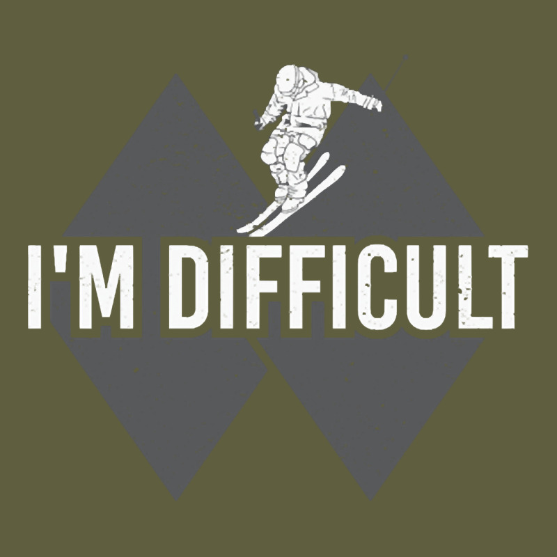 I'm Difficult Double Black Diamond Skiing Vintage Tee by longCreatives | Teevron