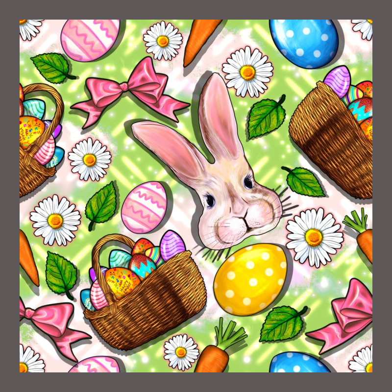 Easter Hamper With Bunny Seamless Pattern Premium Hoodie by BundleAndBundleShop | Teevron