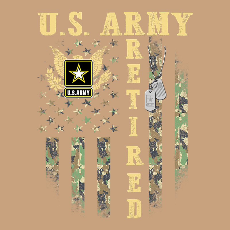Us Army Retired  Distressed American Flag Patriotic Vintage Tee by longCreatives | Teevron