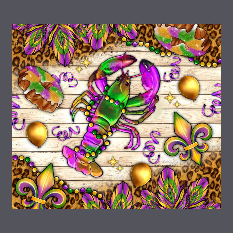 Mardi Gras With Crab Vintage Hoodie by NancyCooperArtShop | Teevron