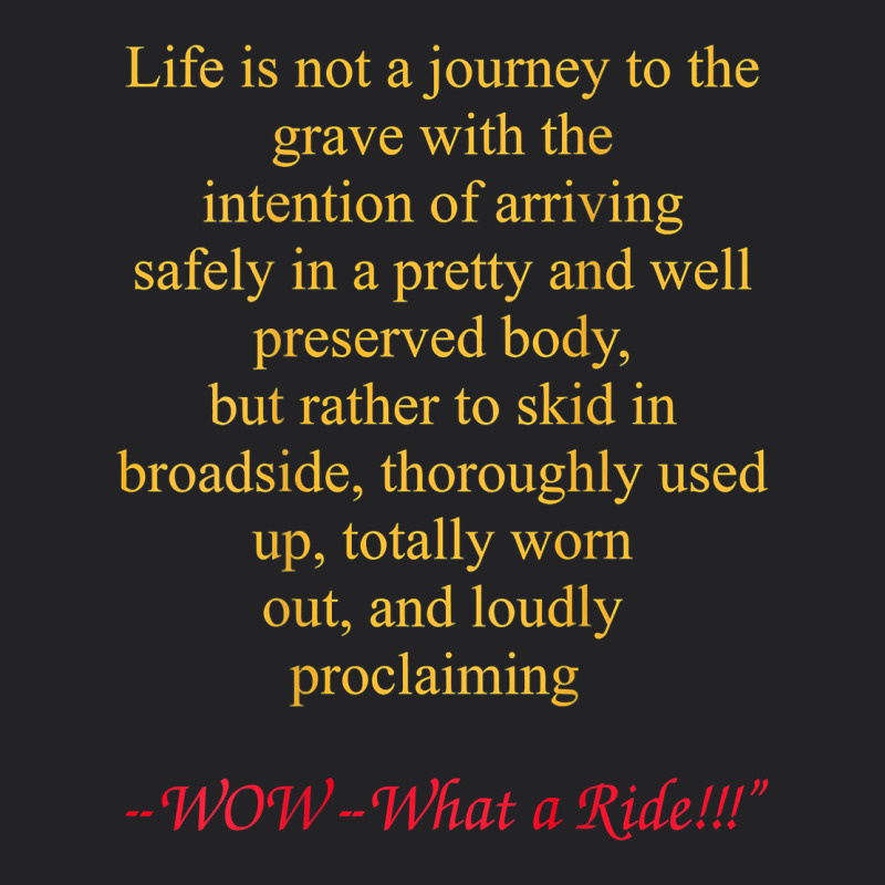 Life Is Not A Journey To The Grave With The Intention Vintage Tee by longCreatives | Teevron