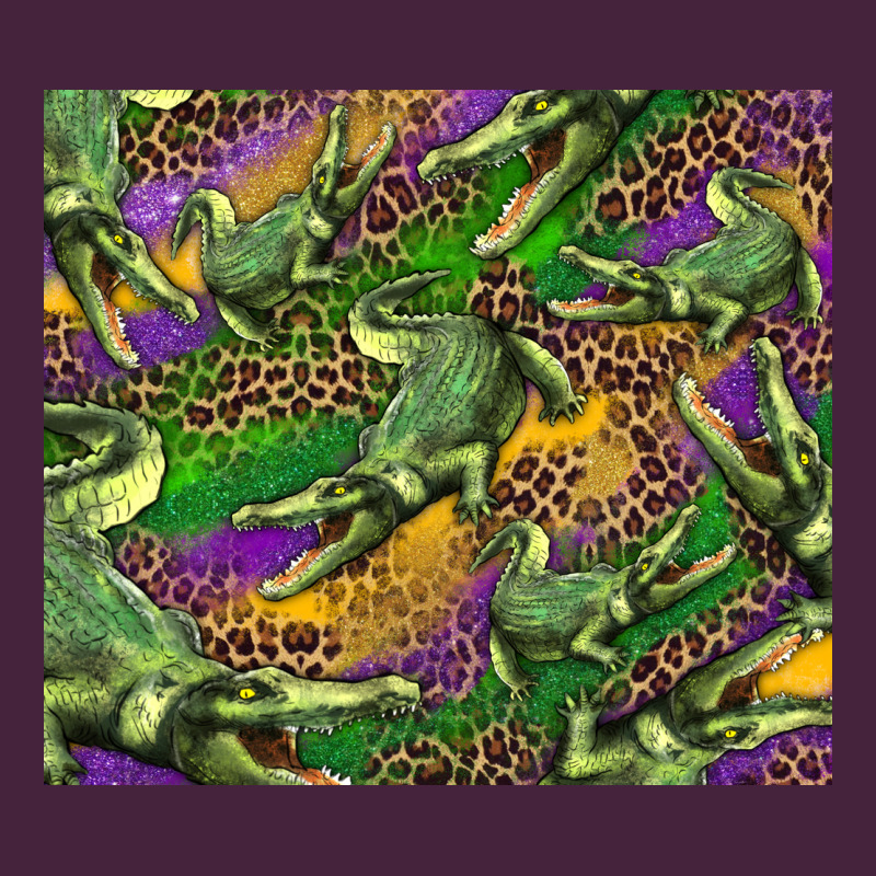 Mardi Gras Louisiana Crocodile Leopard Premium Tee by RanaPortraitStore | Teevron