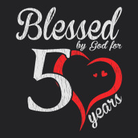 Vintage 50th Birthday Blessed By God For 50 Years Birthday Vintage Tee | Teevron