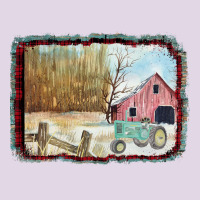 Christmas Barn Tractor Snow Classic Tee | Teevron