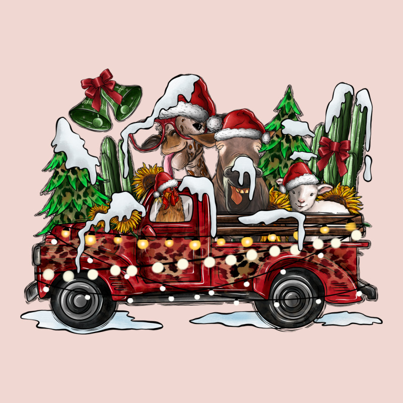 Festive Farm Animal Christmas Truck Premium Sweatshirt by CowhideDigitalArt | Teevron