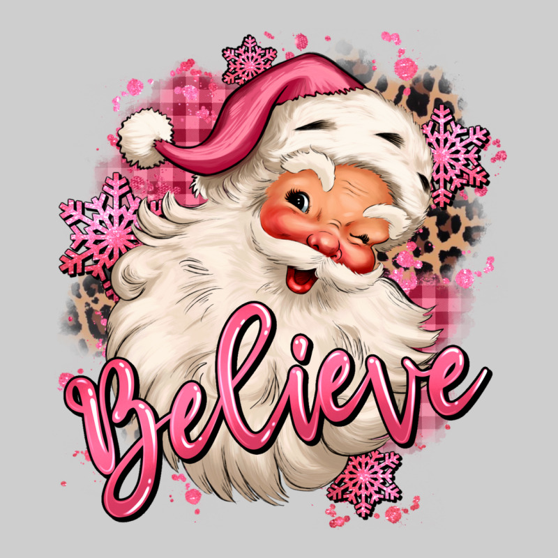 Believe Pink Christmas Santa Claus Premium Tee by MaliasSmallBusiness | Teevron