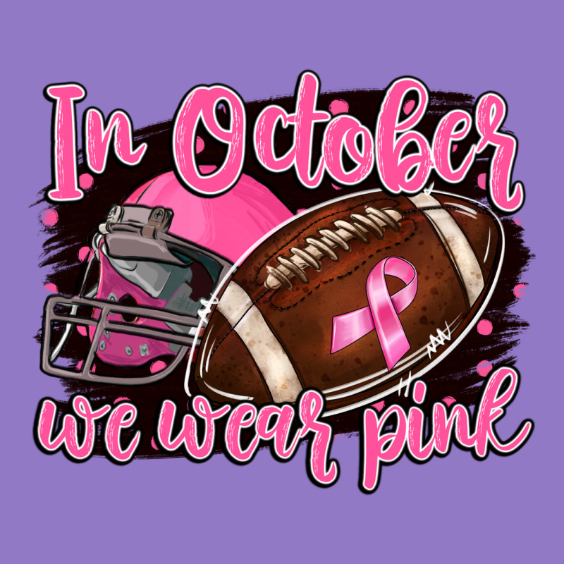 In October We Wear Pink With Football Urban Hoodie by BarkalooDesign | Teevron