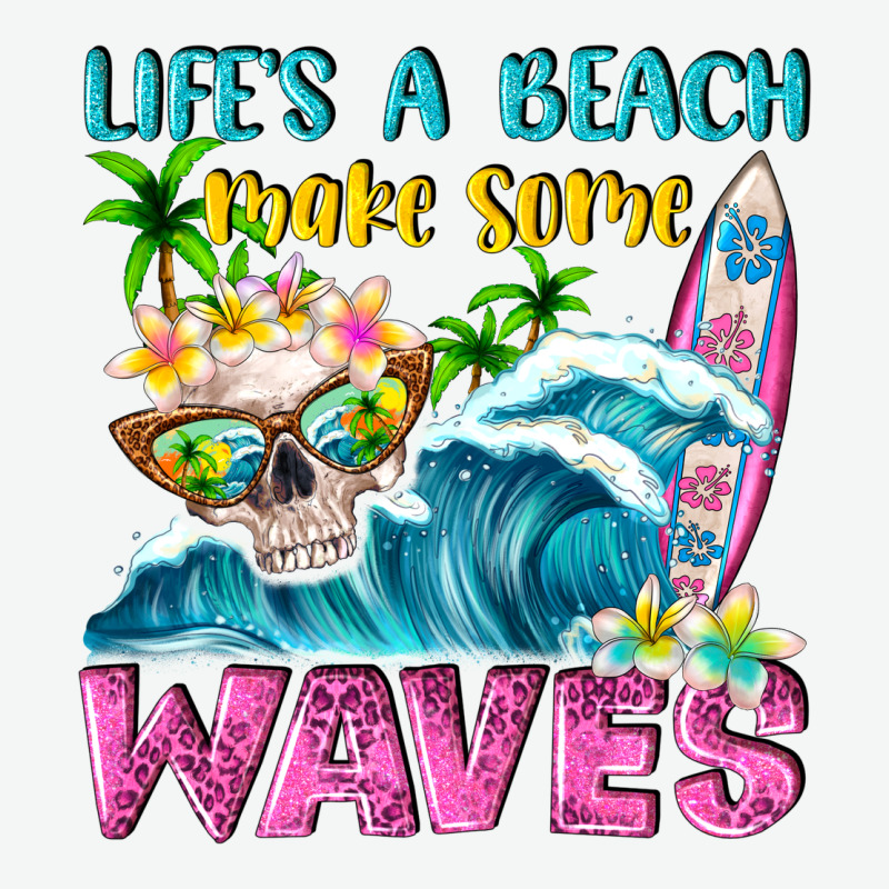 Life's A Beach Make Some Waves Urban Heavy Tee by NancyCooperArtShop | Teevron