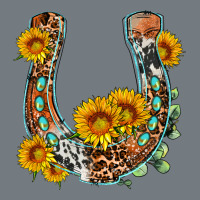 Western Leopard Cowhide Sunflowers Horseshoe Heavyweight Sweatshirt | Teevron