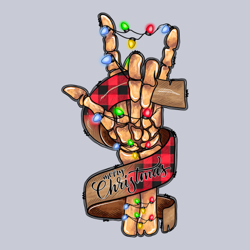 Merry Christmas Skeleton Hand Heavyweight Hoodie by CowhideDigitalArt | Teevron