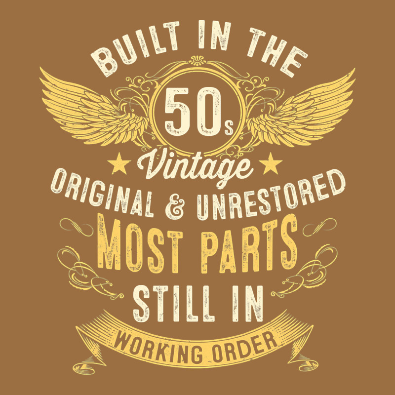 Mens Vintage 1950s Built In The 50s Fifties Funny 70th Birthday Vintage Tee by longCreatives | Teevron