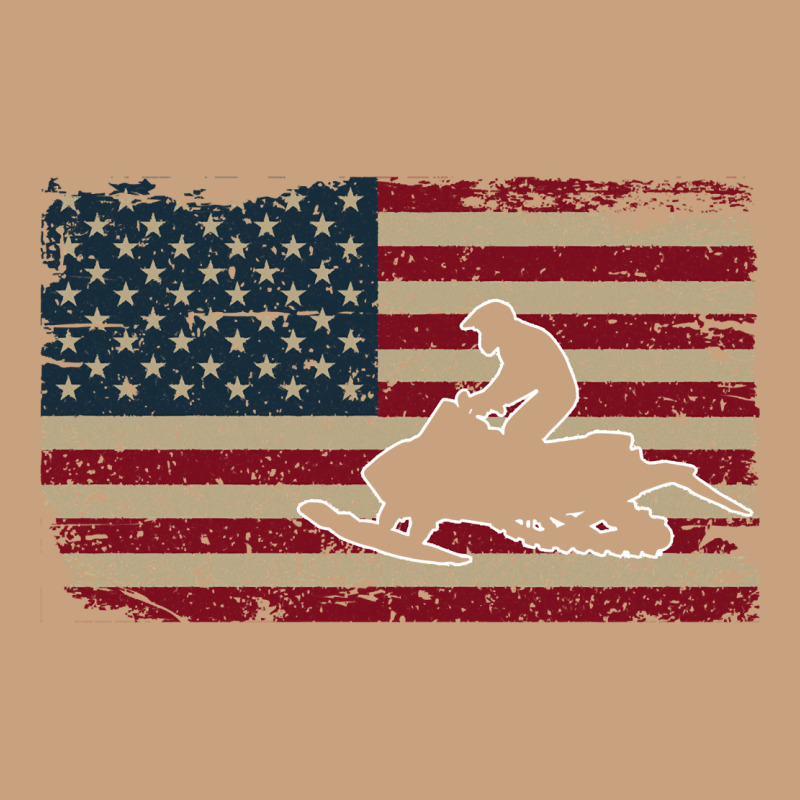 Snowmobile Usa Flag Snow Sled Patriotic Snowmobiling Gift Vintage Tee by longCreatives | Teevron