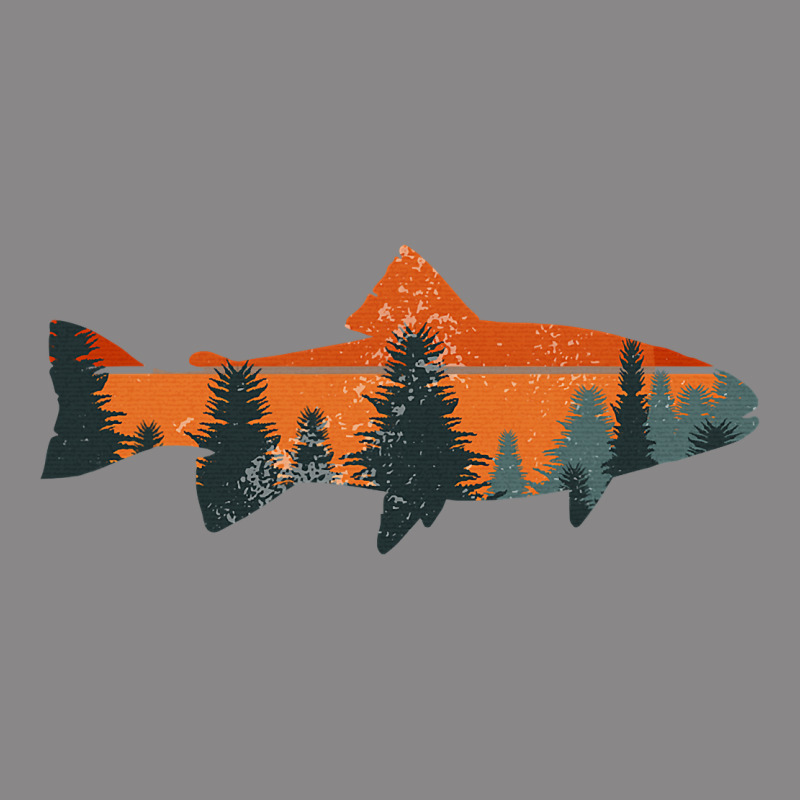 Trout Fly Fishing Nature Outdoor Fisherman Gift Vintage Tee by longCreatives | Teevron