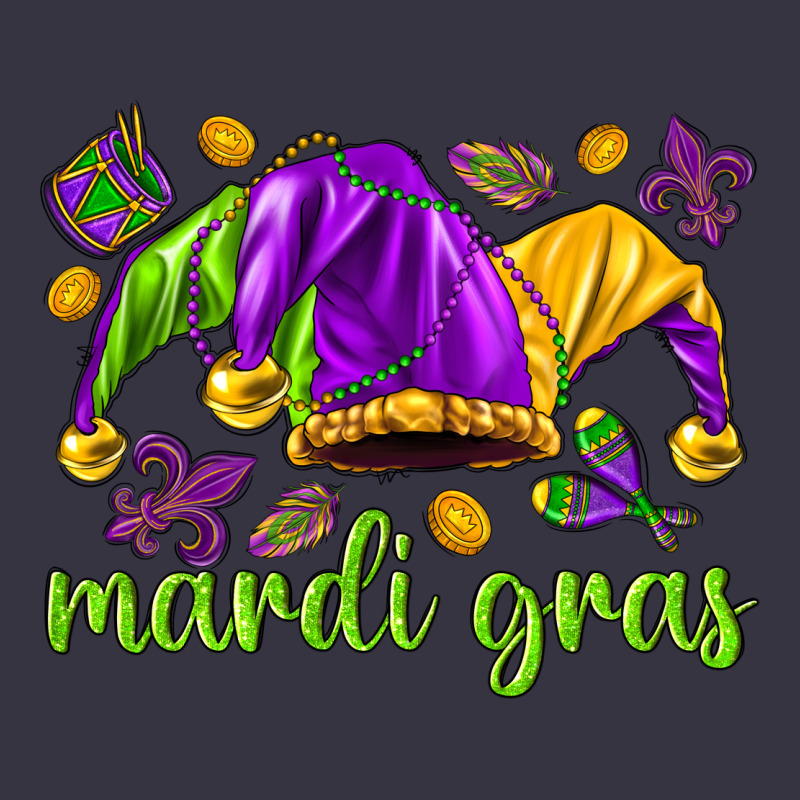 Mardi Gras With Jester Vintage Hoodie by NancyCooperArtShop | Teevron