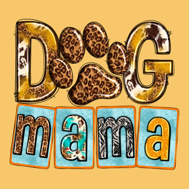 Dog Mama With Paw Vintage Hoodie by texasbilliewilder | Teevron