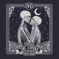 The Lovers Tarot Card Skeleton Valentines Halloween Occult Vintage Tee | Teevron