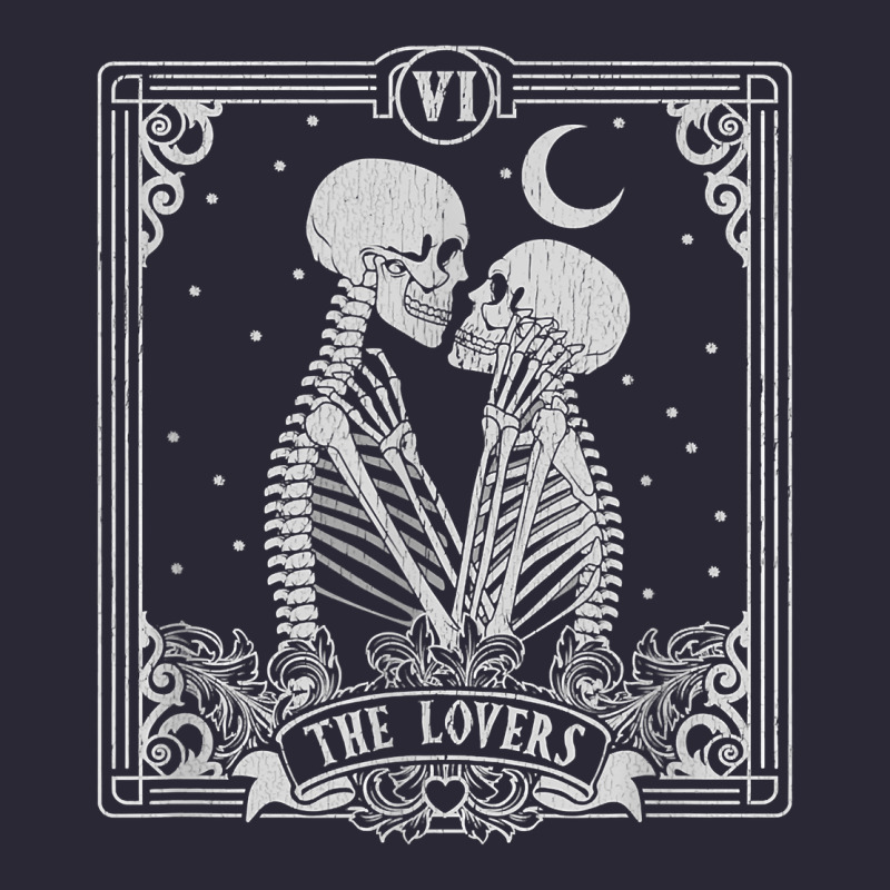 The Lovers Tarot Card Skeleton Valentines Halloween Occult Vintage Tee by longCreatives | Teevron