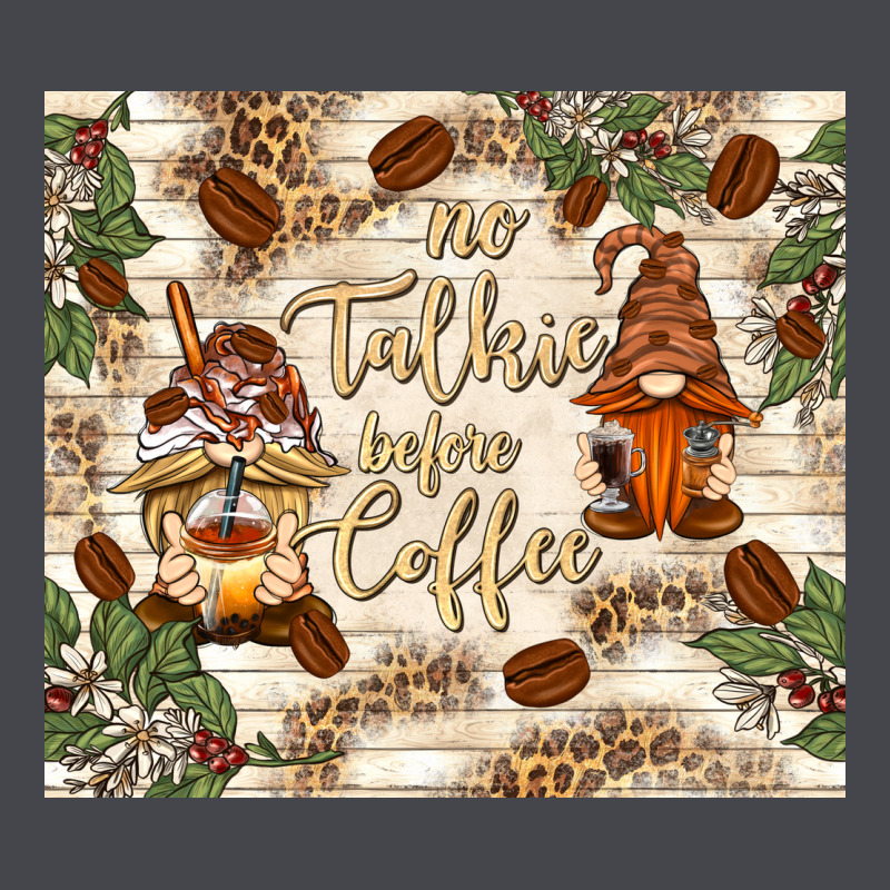 No Talkie Before Coffee With Gnomies Long Sleeve Tee by TumblerDesignByShophia | Teevron