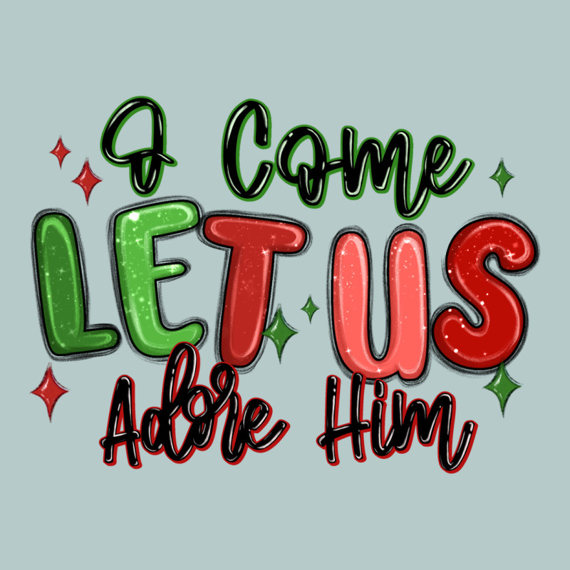 O Come Let Us Adore Him Christmas Heavy Core Tee by MaliasSmallBusiness | Teevron