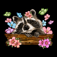 Raccoon With Flowers Heavy Core Tee | Teevron