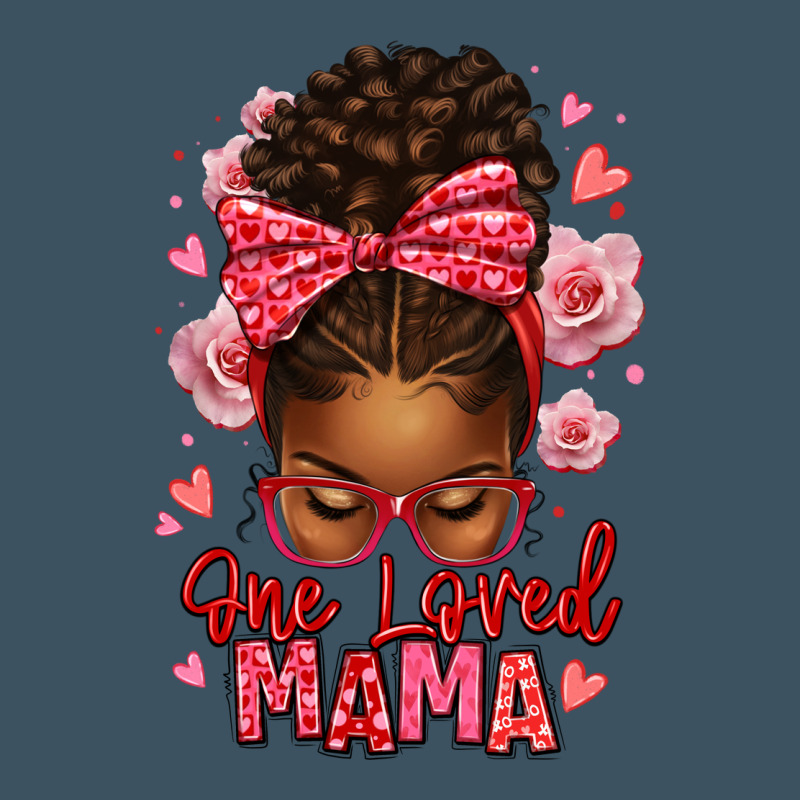 One Loved Mama Afro Messy Bun Urban Heavy Tee by texasbilliewilder | Teevron