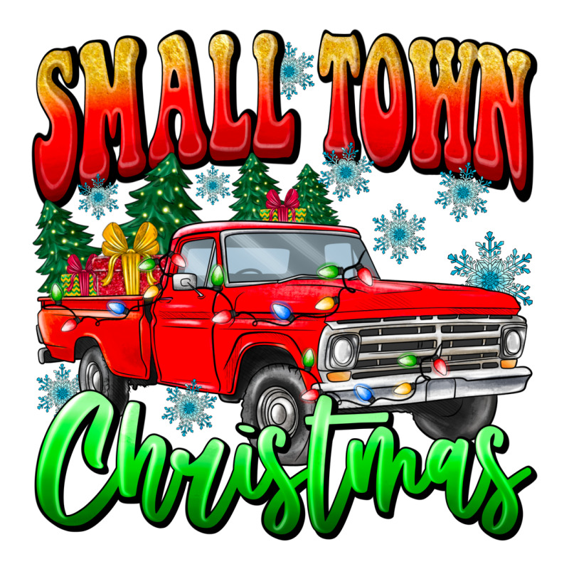 Small Town Christmas Heavyweight Hoodie by CowhideDigitalArt | Teevron