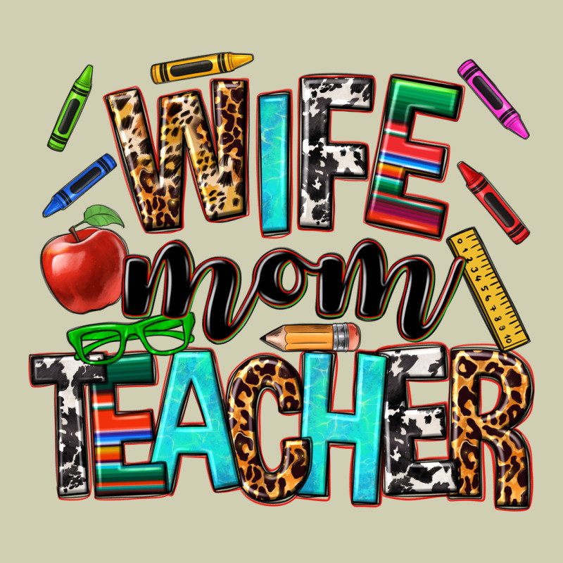 Wife Mom Teacher Heavy Core Tee by NancyCooperArtShop | Teevron