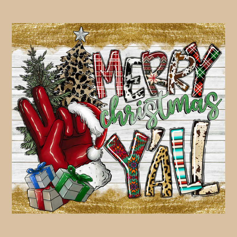 Merry Christmas Y'all Heavyweight Hoodie by CowhideDigitalArt | Teevron