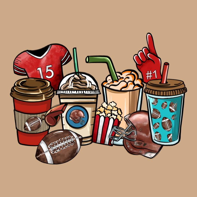 Football Coffee Cups Vintage Hoodie by NancyCooperArtShop | Teevron