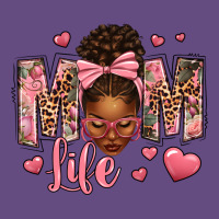 Afro Messy Bun Mom Life Vintage Hoodie | Teevron