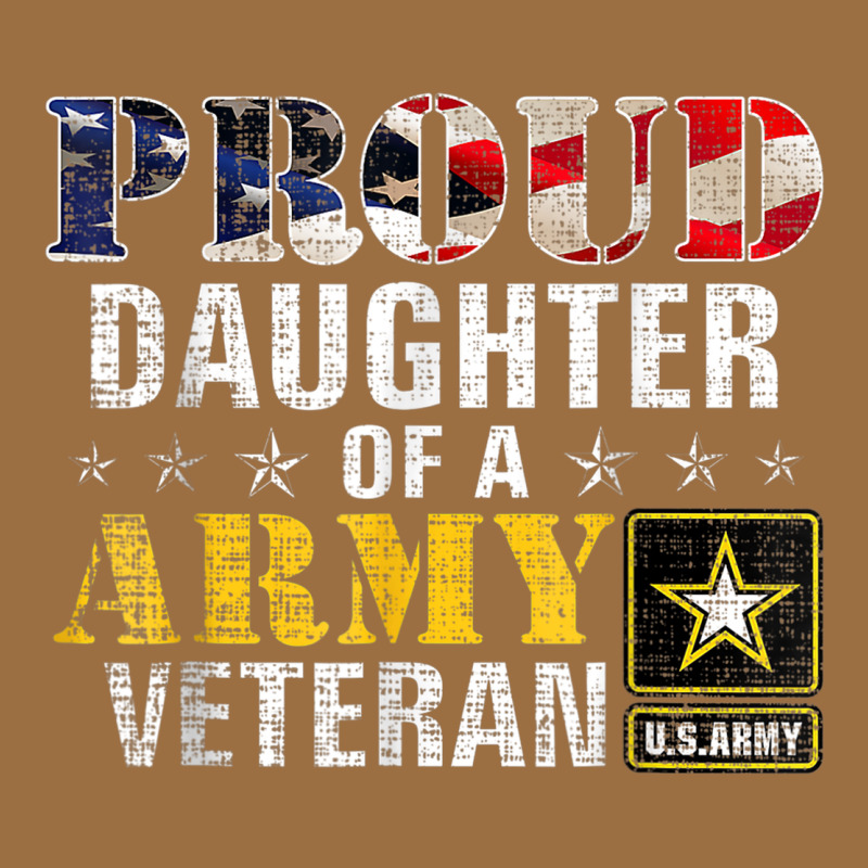 Proud Daughter Of A Army Veteran American Flag Military Gift Vintage Tee by longCreatives | Teevron