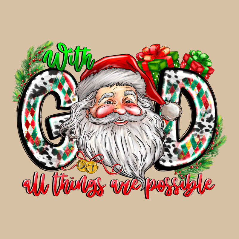 With God All Things Are Possible Santa Heavyweight Hoodie by CowhideDigitalArt | Teevron