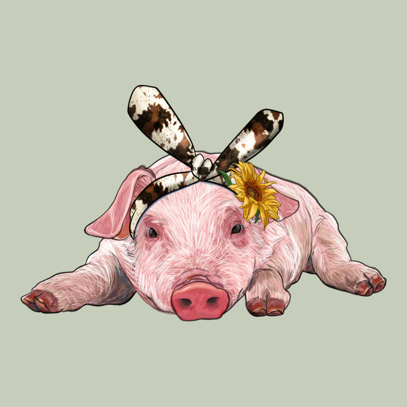 Baby Pig With Cowhide Ribbon Ladies Tee by RanaPortraitStore | Teevron