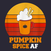 Pumpkin Spice Af Retro Vintage Background Happy Halloween Vintage Tee | Teevron