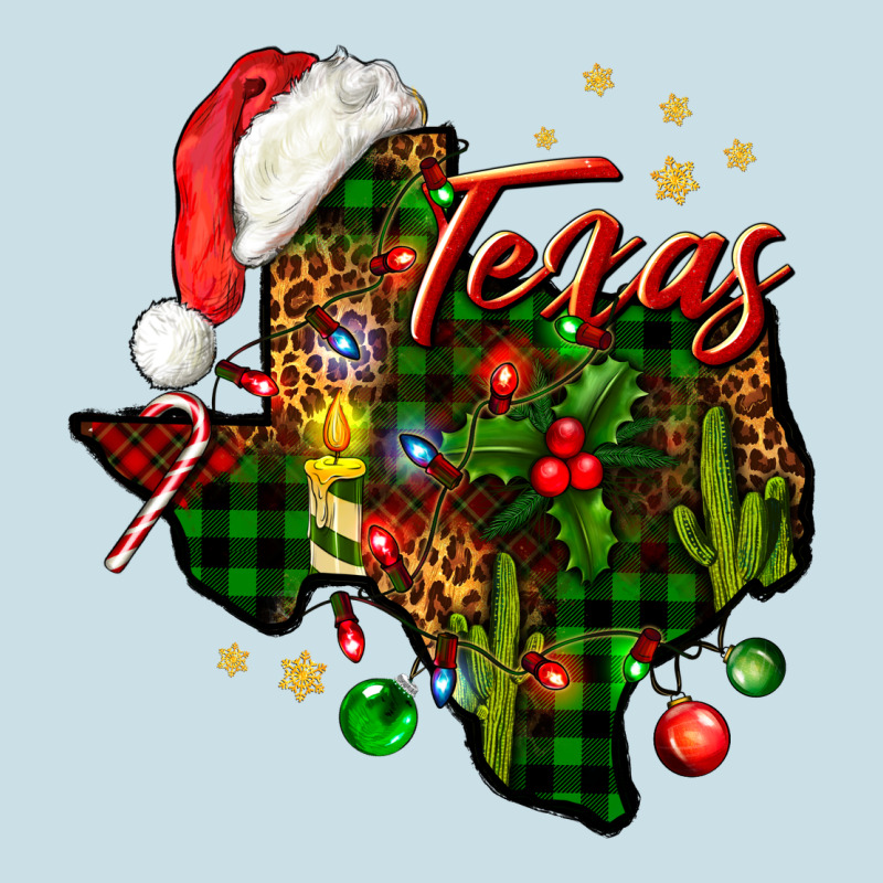 Christmas Texas Map Ladies Tee by NancyCooperArtShop | Teevron