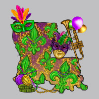 Louisiana Map Mardi Gras Long Sleeve Tee | Teevron